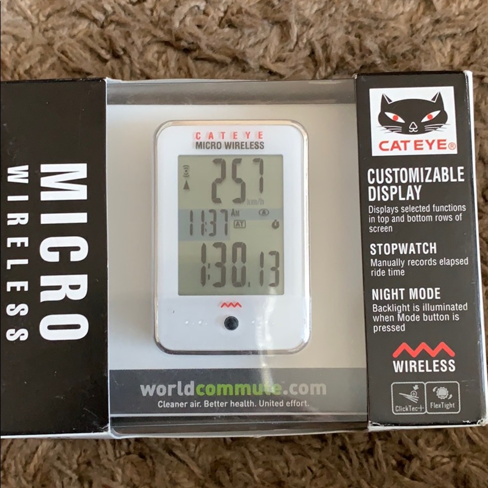 Cateye MC200 Wireless Cycling Computer White 2016